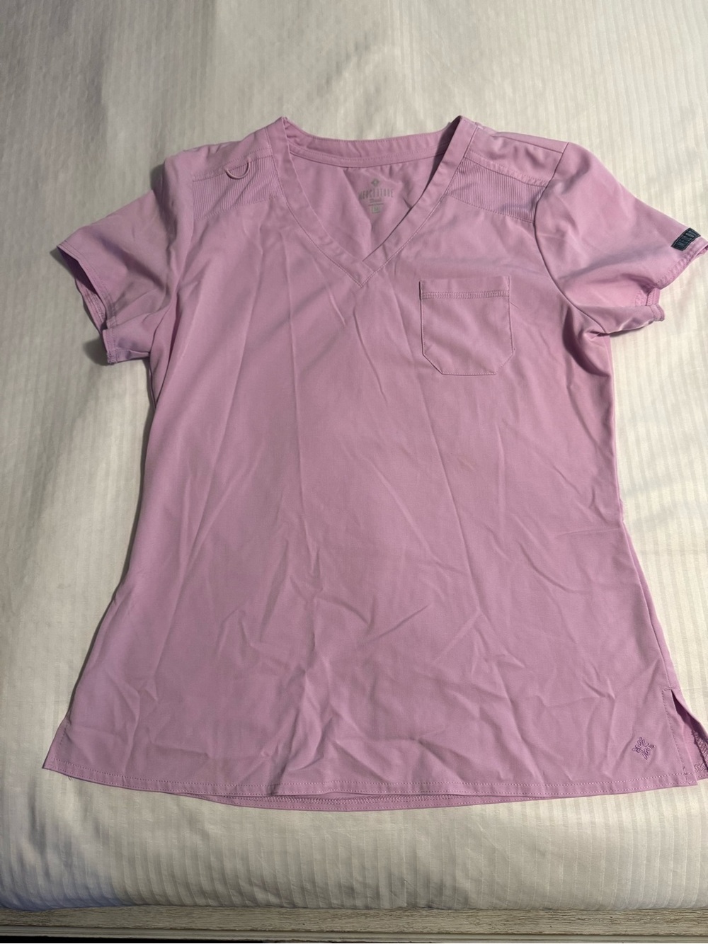 Med Couture Light Pink V-Neck Scrub Top